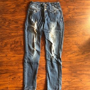 Wax Light Wash Skinny Jeans